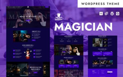 Wizgit - Magician, Magic Tricks & Circus Performer WordPress Elementor Theme