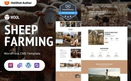 Wool - Sheep Farming, Ranch And Cattle Farm WordPress Elementor Theme