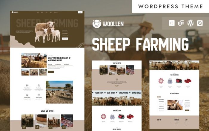 Woollen - Organic Sheep Farming & Wool WooCommerce Elementor Theme