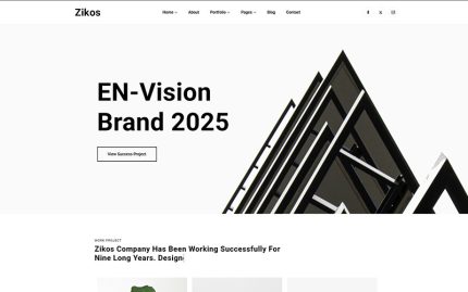 Zikos - Minimal & Protfolio WordPress Theme