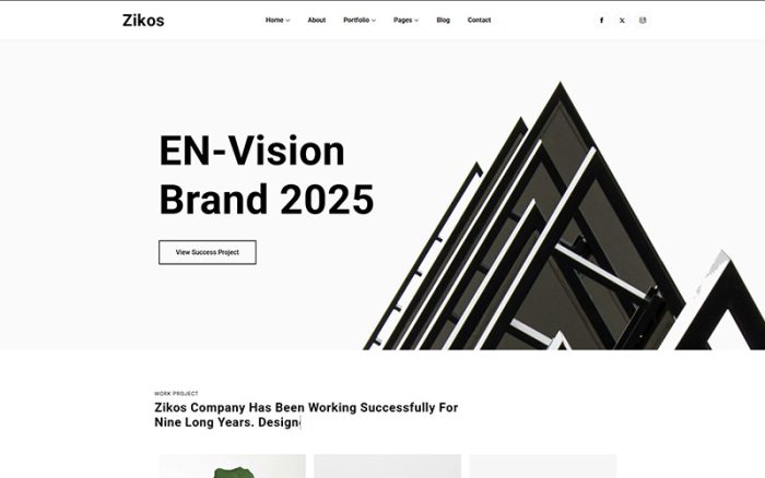 Zikos - Minimal & Protfolio WordPress Theme